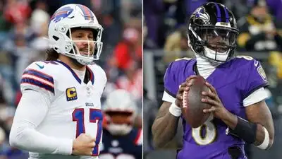Josh Allen vs Lamar Jackson contract details (Getty Images)
