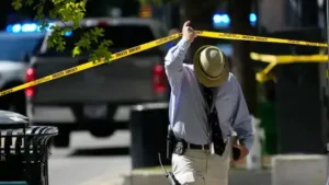 Two people, including a child, were killed and several others injured after a vehicle ploughed