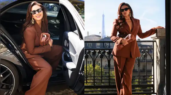 Say goodbye to the ordinary black outfit as Huma Qureshi made brown the colour of power