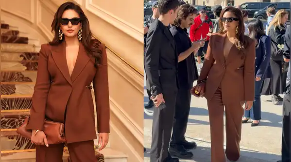 Say goodbye to the ordinary black outfit as Huma Qureshi made brown the colour of power