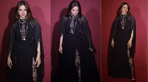 Tamannaah Bhatia made an impressive entry into her dark romance era at the ELIE SAAB x H&M