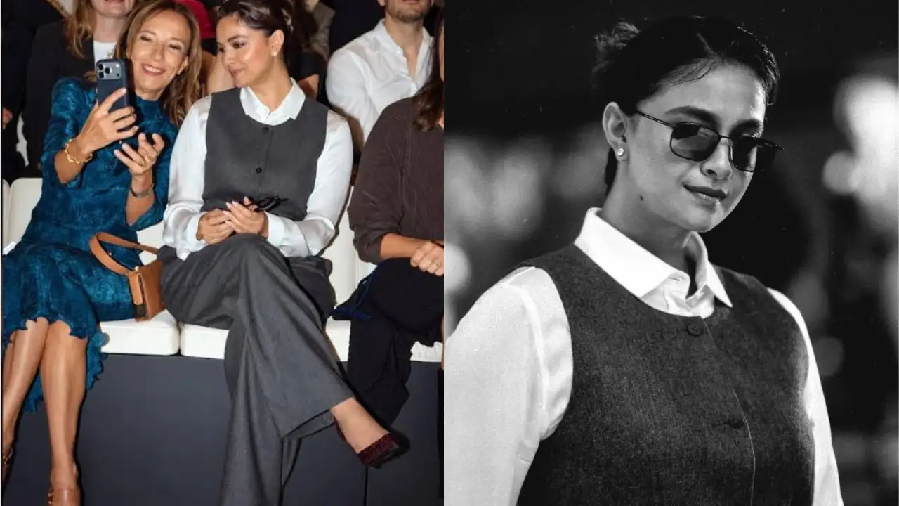 At her debut in Milan Fashion Week, Keerthy Suresh turned heads in a chic grey suit that exuded