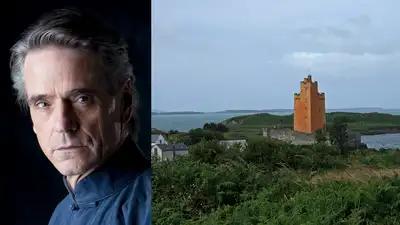 British actor Jeremy Irons bought the Kilcoe Castle in County Cork, Ireland, in 1998