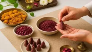 And the next time you look at a pile of dried marigolds or rose petals sitting after pooja