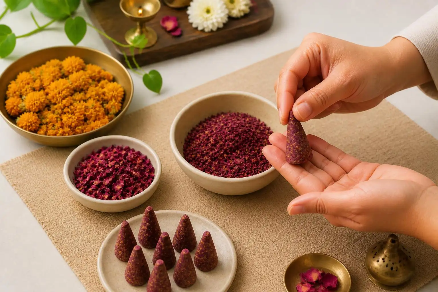 And the next time you look at a pile of dried marigolds or rose petals sitting after pooja