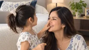 For some children, touching a parent's cheek or playing with their hair may become their own