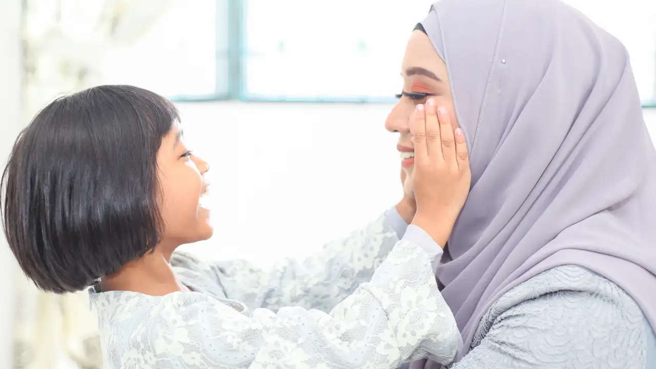 For some children, touching a parent's cheek or playing with their hair may become their own