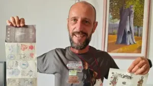 His wife Martina then joined him in Santiago to cover a further 100 kilometres together