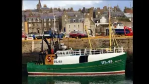 Scottish prawn trawler Sustain hit rocks near Ullapool after its skipper fell asleep; he was