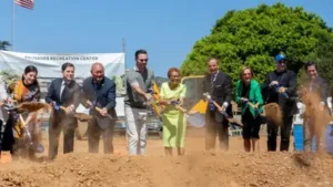 Los Angeles Lakers head coach JJ Redick joins the effort to rebuild a fire-damaged recreation