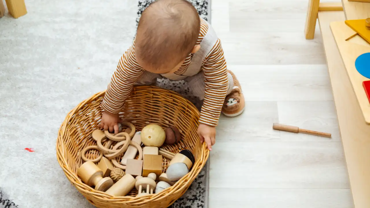 Some toddlers line up toys as a way of exploring patterns, order and repetition