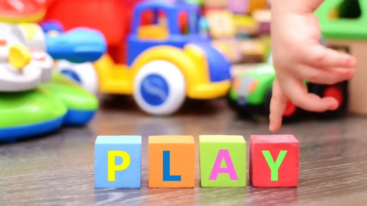 Some toddlers line up toys as a way of exploring patterns, order and repetition