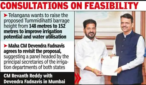 Maharashtra CM Devendra Fadnavis agrees to reconsider Tummidihatti barrage height from 148m