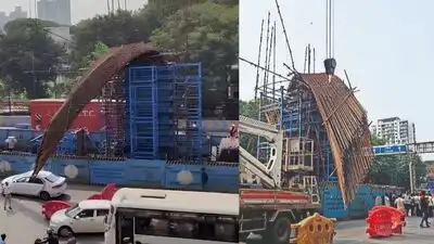 Yet another infra scare, 12-tonne steel cage crashes onto moving car in Mumbai; MMRDA slaps Rs 2