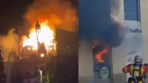 Watch: French town hall burns, shops looted, tear gas fired as 5,50,00 protest in France