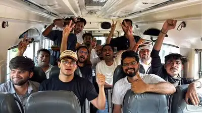 Cockroach Janta Party ( CJP ) leaders Saurav Das and Ashutosh Ranka, who were placed under