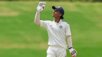 In Ranchi: Delhi 515/ 5 decl Ayush Badoni 210*, Sumit Mathur 150* vs Jharkhand 131/4 Utkarsh
