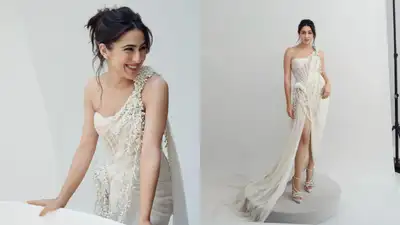 And in Gaurav Gupta's latest couture creation on Sara Ali Khan, it finds a place on the garment
