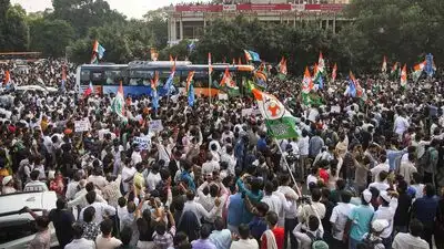 Delhi Police have registered four FIRs in connection with INDIA bloc's protest on Monday