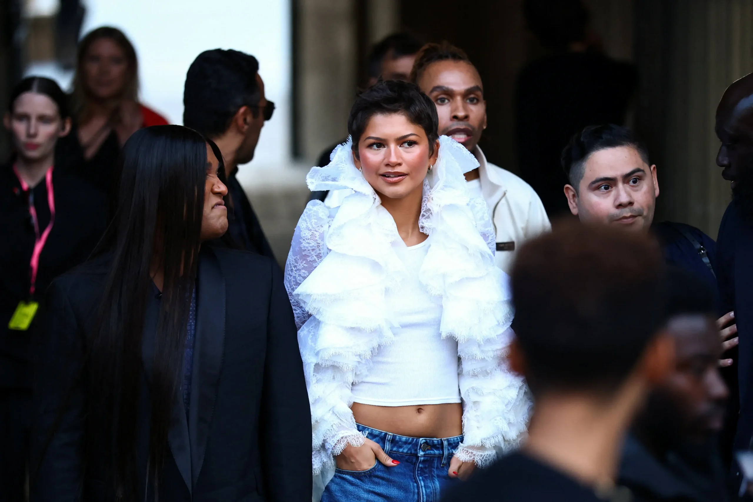 Zendaya brings back her 'The Odyssey' look at Louis Vuitton's Paris Fashion Week show, but