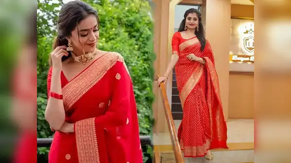 5 breathtaking saree looks to steal the spotlight this Karwa Chauth — From red Banarasi