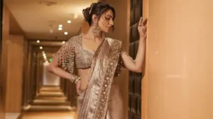 For the ‘Ramayana’ trailer launch event, Rakul Preet Singh stunned fans in a classic zardozi