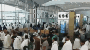 CCTV footage captured from when a deadly strike hit a Saudi airport