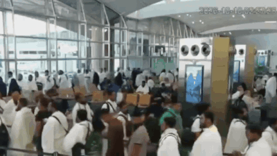 CCTV footage captured from when a deadly strike hit a Saudi airport