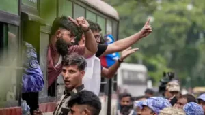Many protesters detained Sunday said they were beaten and taken to a community centre
