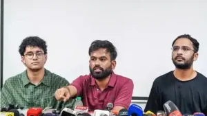 CJP leader Abhijeet Dipke, Ashutosh Ranka and Saurav Das