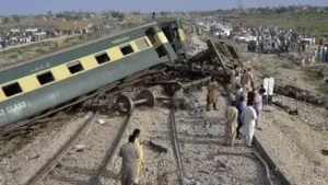 At least five people were killed and several others injured after a passenger train derailed