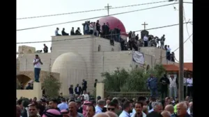Three people were arrested in Jordan on Monday in connection with Friday's church attack