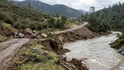 In 2024, California floods washed away a private access road twice; an appeals court upheld moving