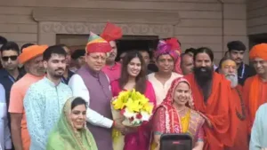 Baba Ramdev's niece Mudita Yash receives engaged to Kushal Veer; CM Pushkar Singh Dhami, Union
