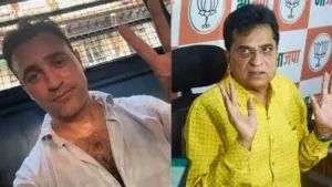 BJP politican Kirit Somaiya approached Gamdevi police station on Monday, seeking action