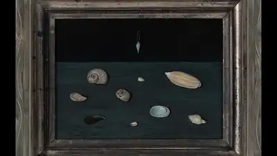 A Michigan collector paid $30 for a seashell painting at an estate sale; identified as a 1951