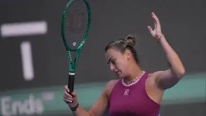 2 Aryna Sabalenka suffered a shock third-round exit at the China Open on Sunday, losing 6-4