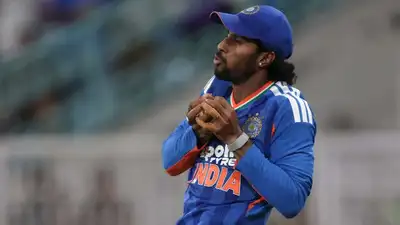 Tilak became only the fifth Indian fielder to complete 50 catches in T20Is during Sunday's