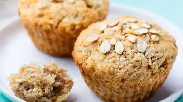 These muffins use almond flour instead of wheat flour, which gives them a moist, tender crumb