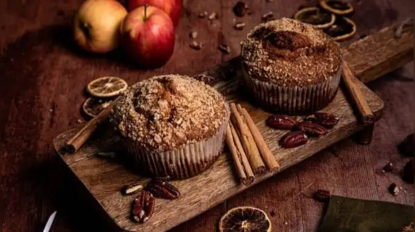 These muffins use almond flour instead of wheat flour, which gives them a moist, tender crumb