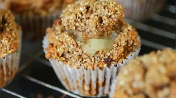 These muffins use almond flour instead of wheat flour, which gives them a moist, tender crumb
