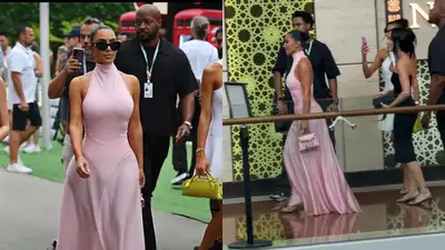 Kim Kardashian knows how to make an entrance, and her latest appearance at the Singapore Grand