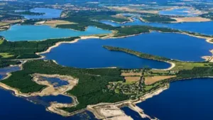 Germany is turning abandoned coal mines into 23 lakes; the former mining landscape is becoming
