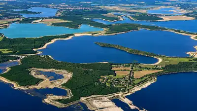 Germany is turning abandoned coal mines into 23 lakes; the former mining landscape is becoming