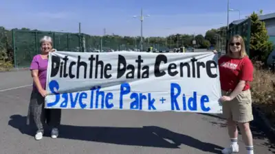 A data centre built beside homes in Wales has sparked protests over: The wider industry impact