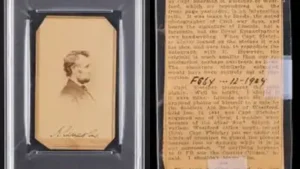 In 1864, Abraham Lincoln donated a signed photograph to help Union soldiers' families; generations