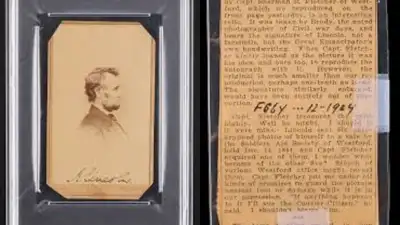 In 1864, Abraham Lincoln donated a signed photograph to help Union soldiers' families; generations