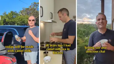 Australian man makes desi chai with camel milk, says, "I had tried this in Bikaner 18 years ago…."