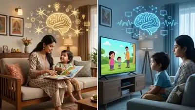 AI representation/ChatGPT When a parent reads a book with a toddler, the activity can involve