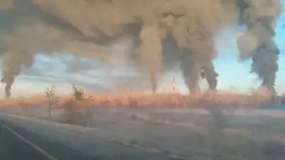Separately, a major fire broke out at the Novokuybyshevsk Oil Refinery in Russia's Samara